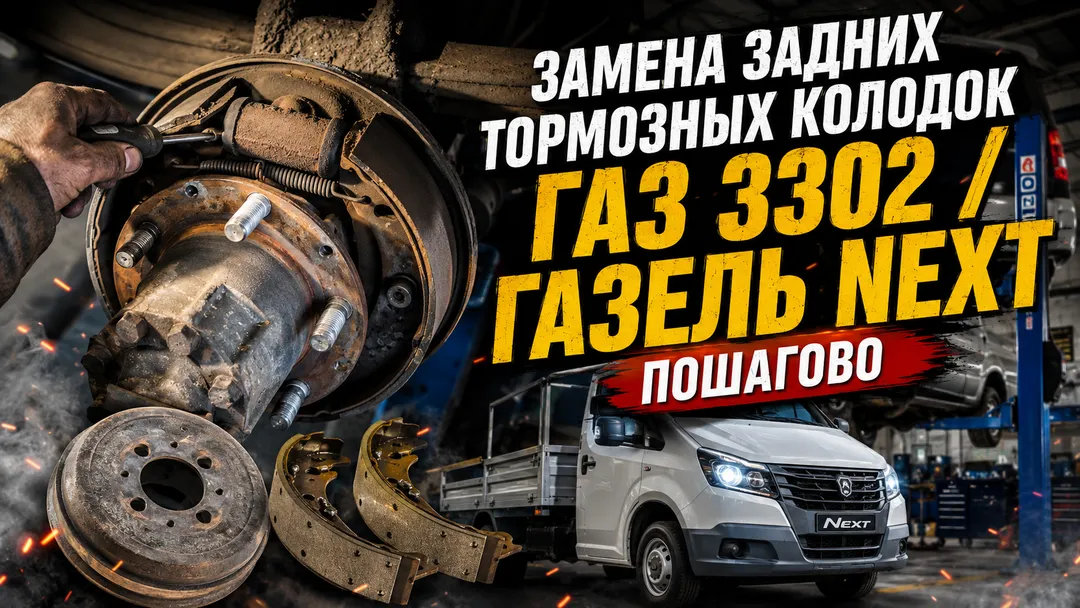 Замена задних тормозных колодок ГАЗ 3302 | Газель Некст